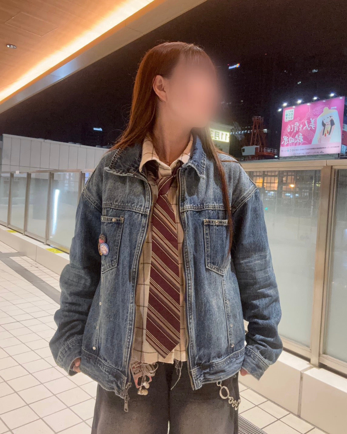 ヴィンテージウォッシュオーバーデニムジャケット EA009