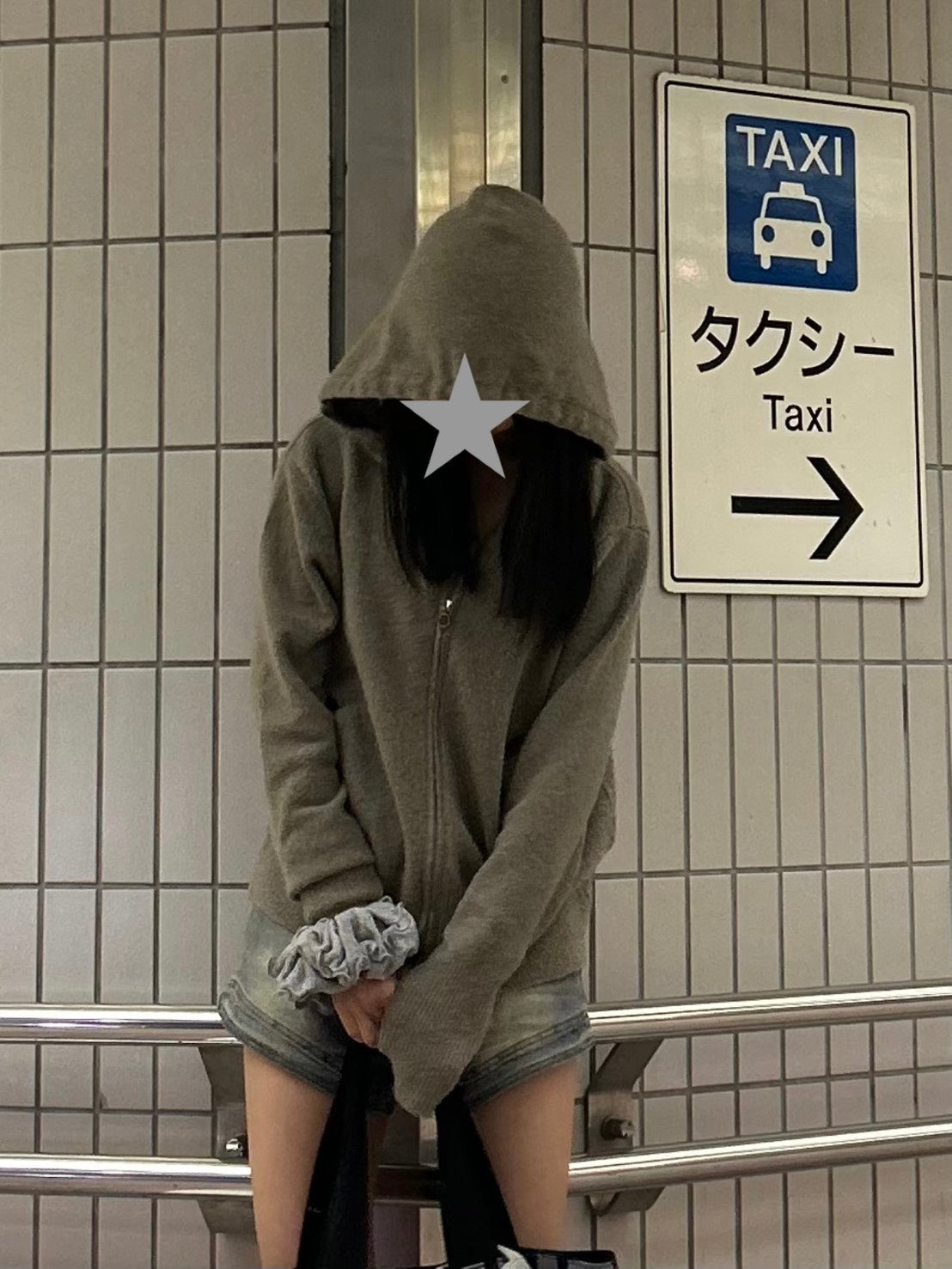 スモーキーカラー薄手フーディニットカーデ MI-22