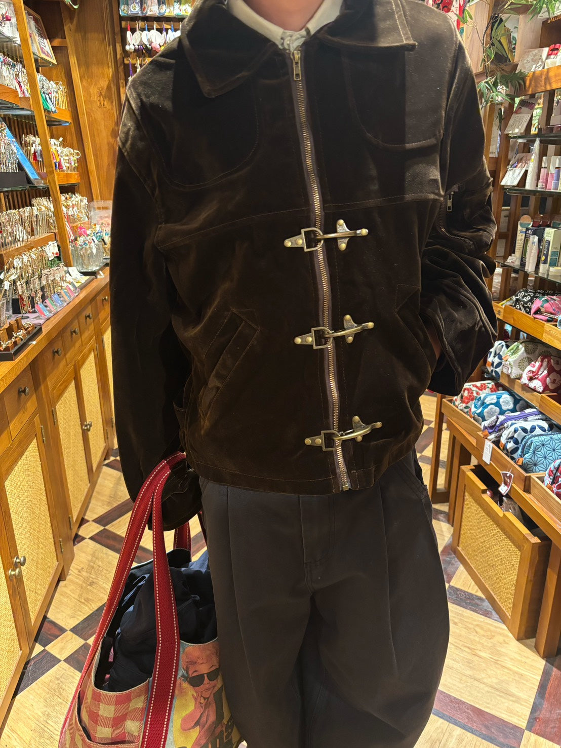 ベルベットメタルバックル/ファイヤーマンジャケット MEN-008