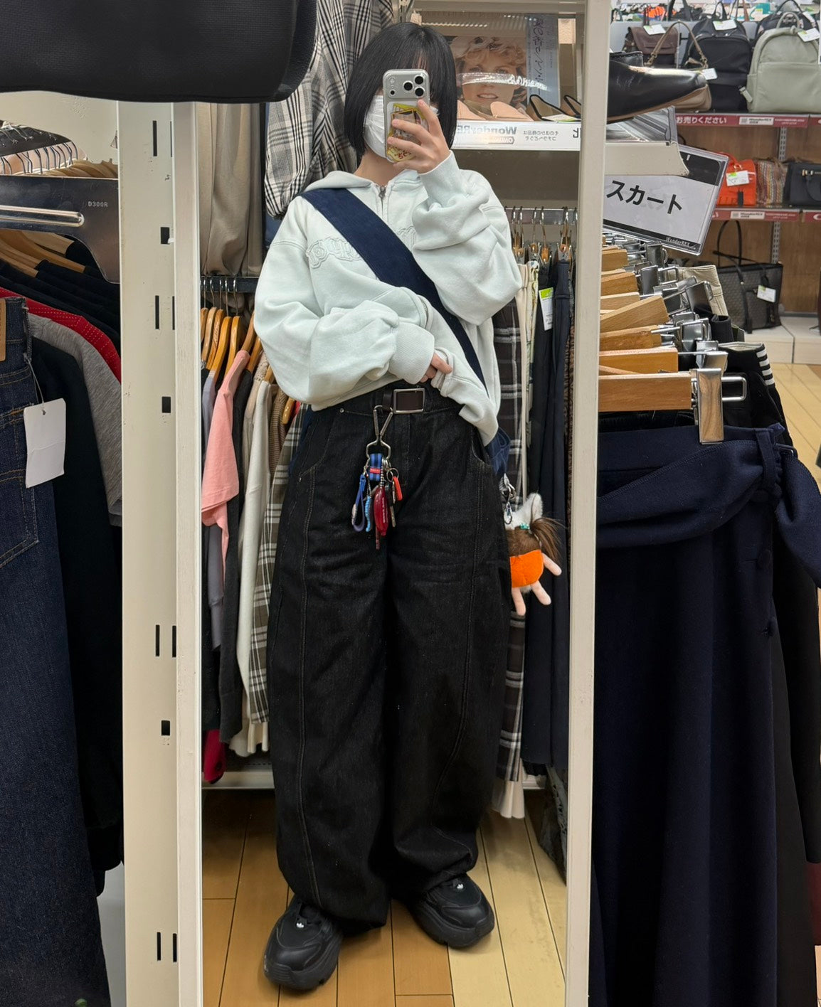 ステッチカーブブラックデニム GY-005