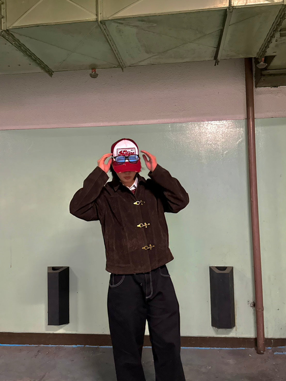 メタルトグルスエードブルゾン PP005