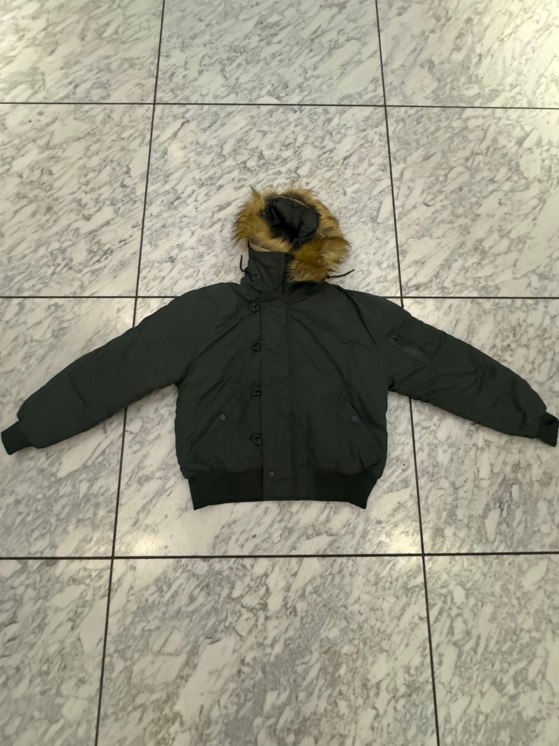 ファーフード付きN-2Bミリタリーショートブルゾン XF-003