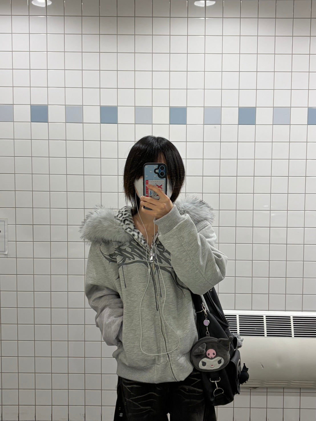 レオパードライナー フーデッド中綿ブルゾン AKA-002