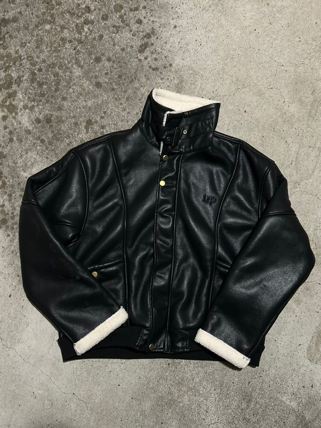 ボアライニング ショートPUレザーブルゾン LLS-019