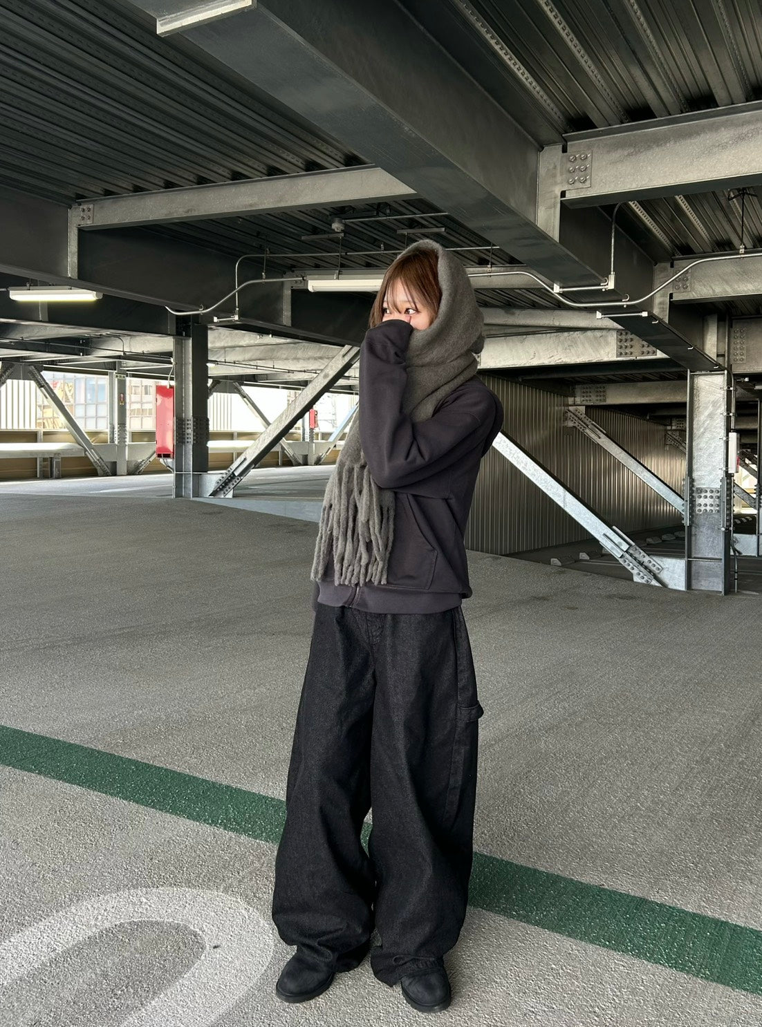 ソフトウールタッチ 大判フリンジストール LLS-020