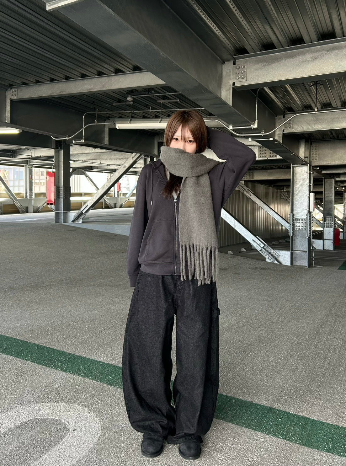 ソフトウールタッチ 大判フリンジストール LLS-020