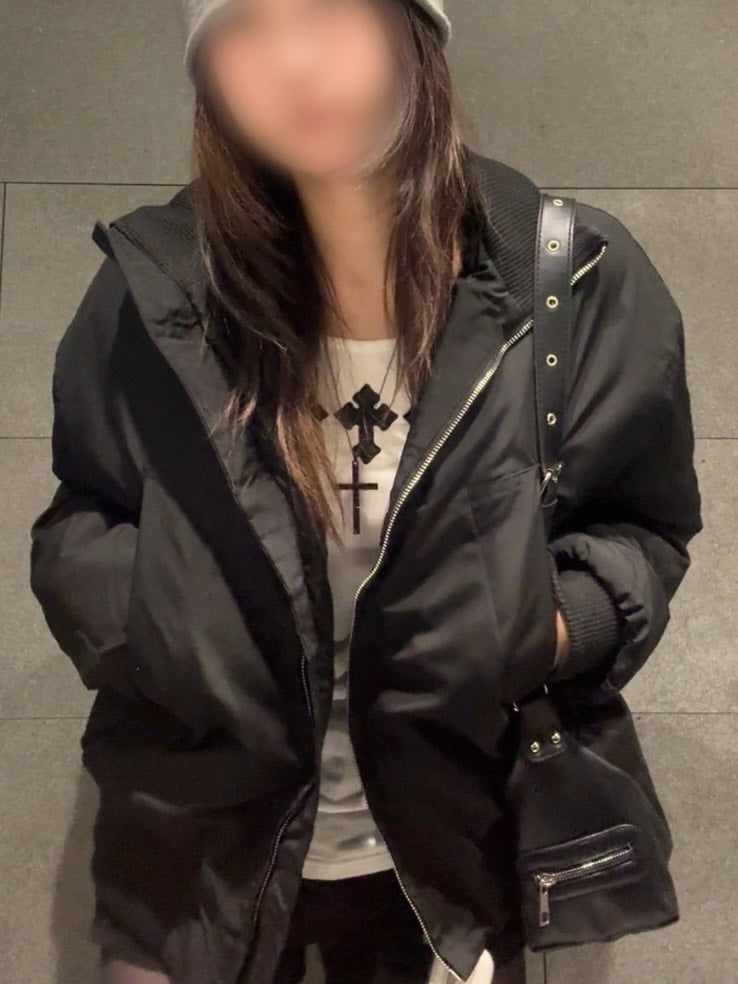 ボリュームフライト 中綿ショートブルゾン LXY-005