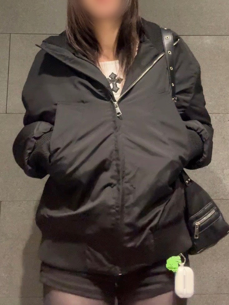 ボリュームフライト 中綿ショートブルゾン LXY-005