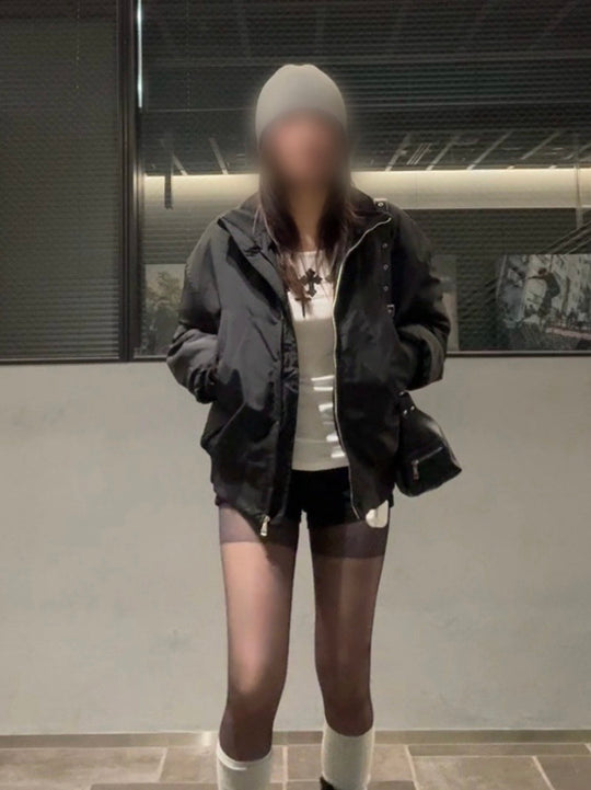 ボリュームフライト 中綿ショートブルゾン LXY-005