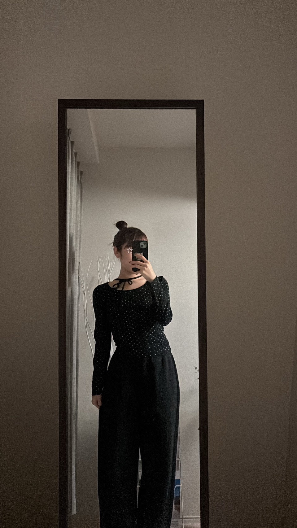 ドットリボンネック レトロロングスリーブ RIM-006