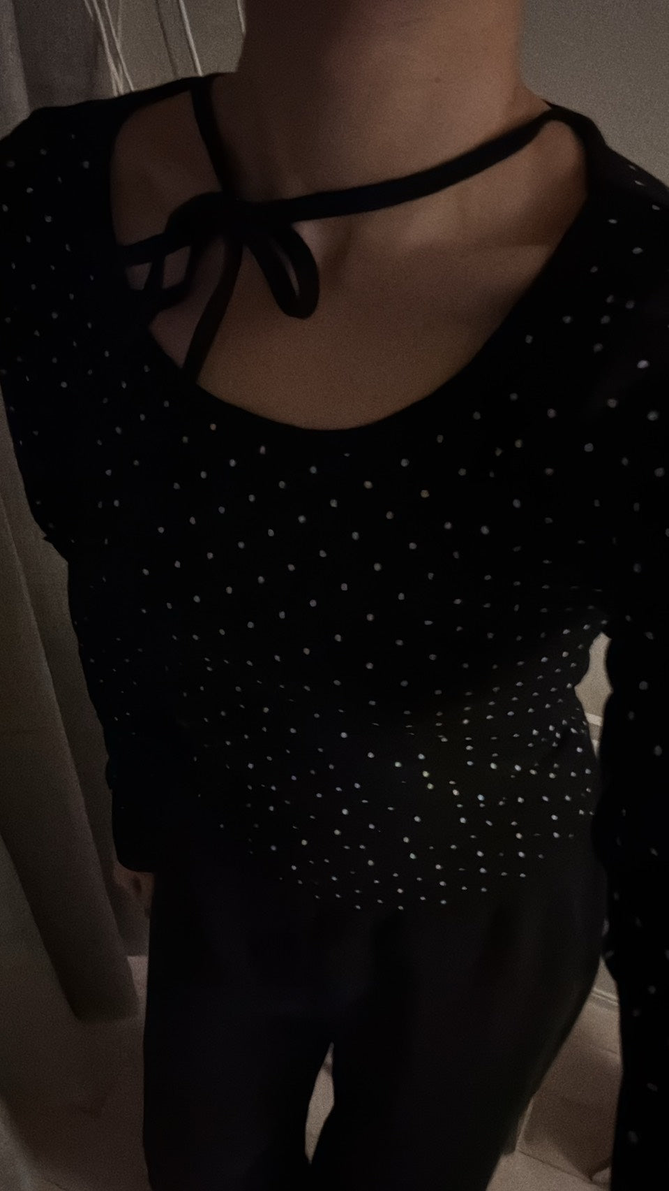 ドットリボンネック レトロロングスリーブ RIM-006