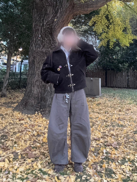 スエードタッチ フックトグルショートブルゾン EA-013