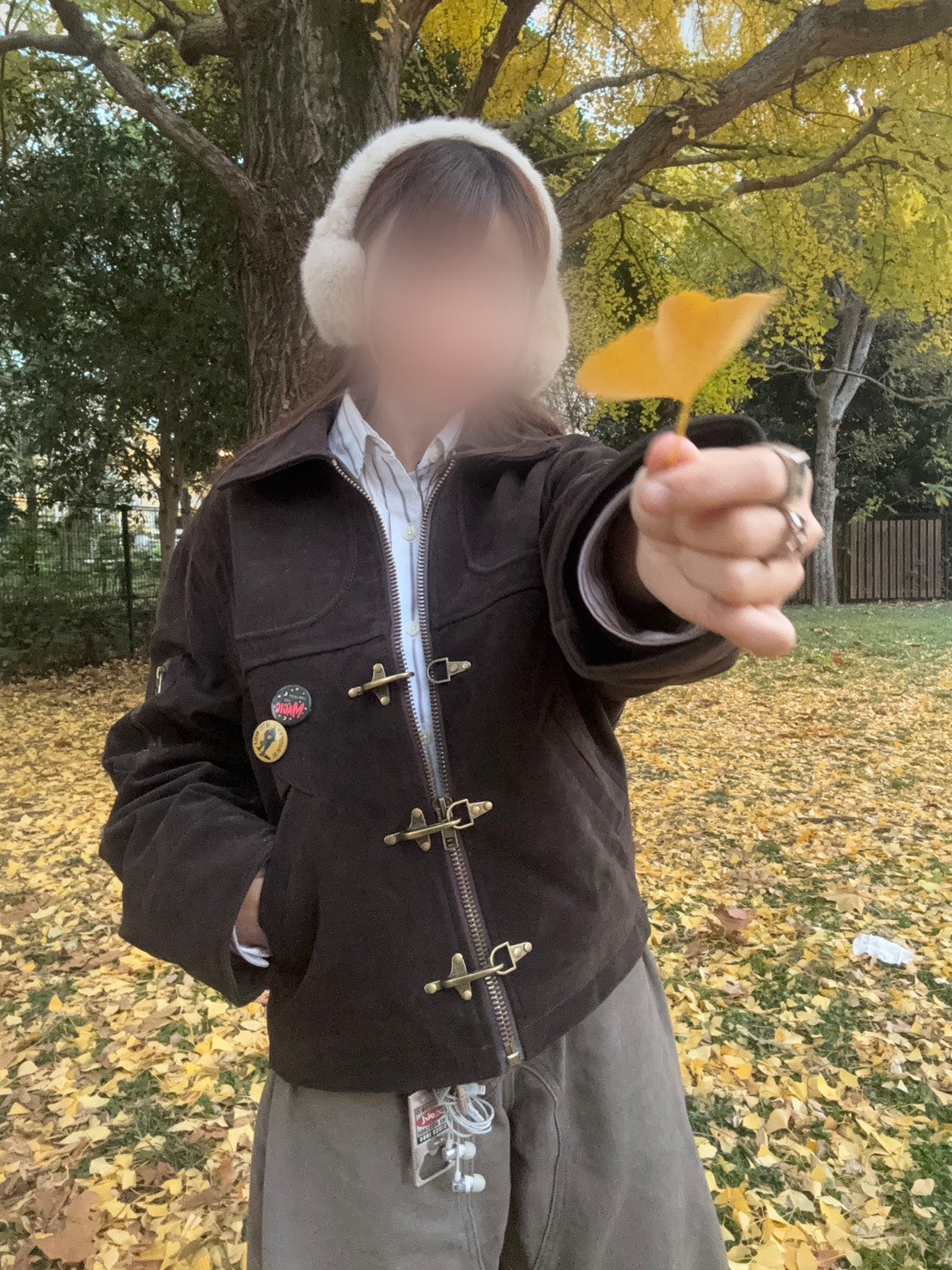 スエードタッチ フックトグルショートブルゾン EA-013