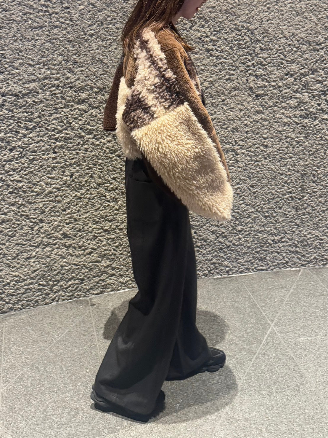 ハイウエスト ドレープワイドスラックス FU-002