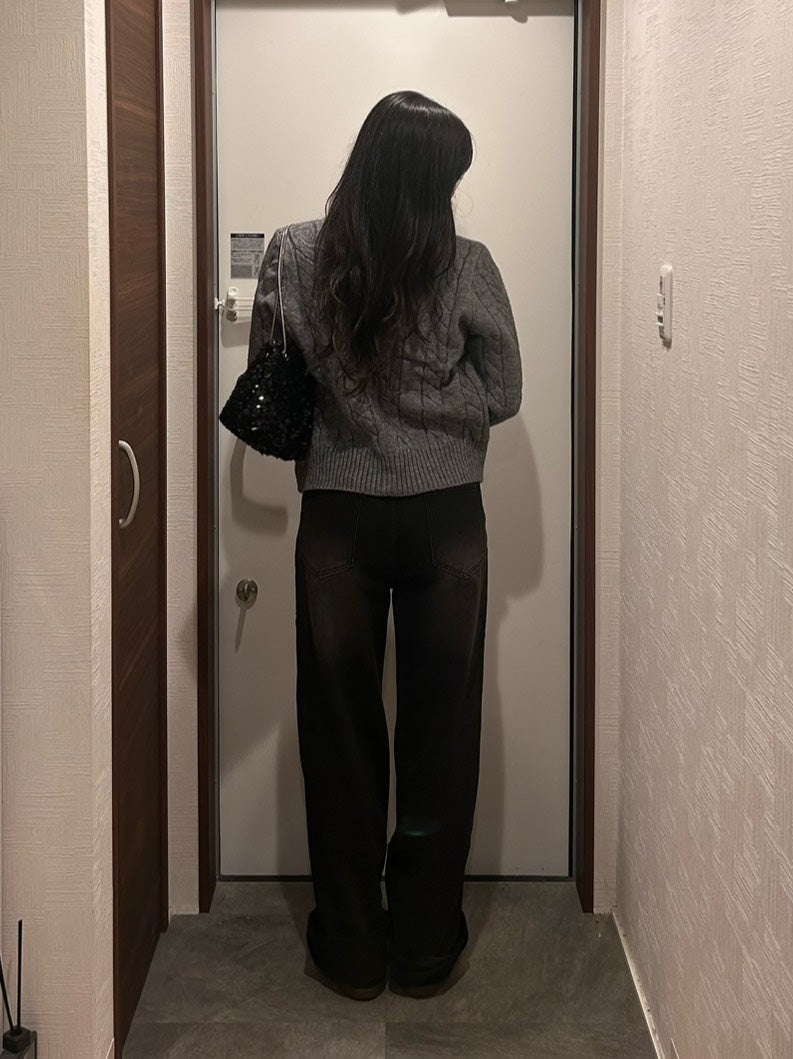 コンパクトケーブルニットトップス OT-035