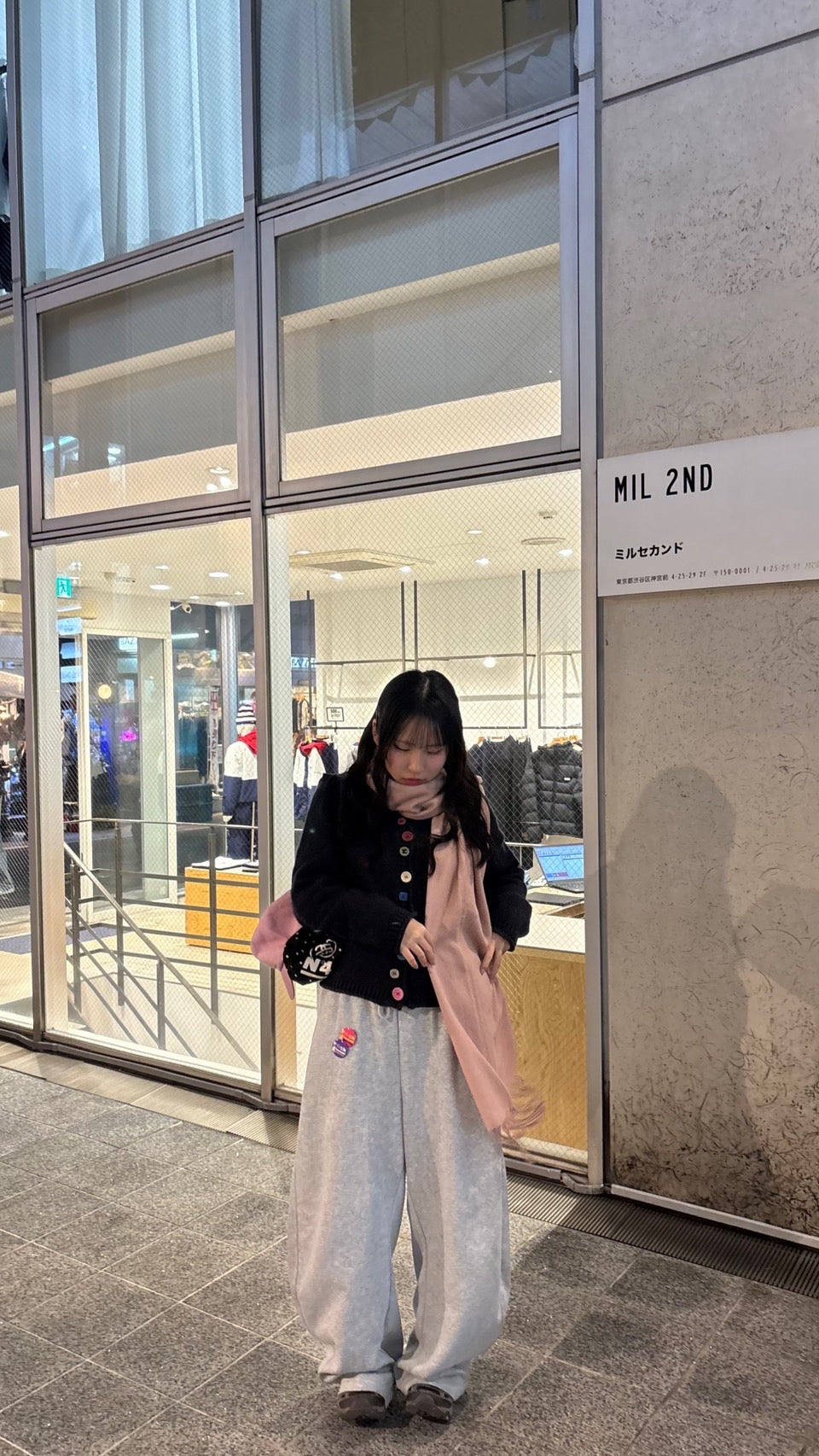 カラーボタン レトロニットカーデトップス PC008