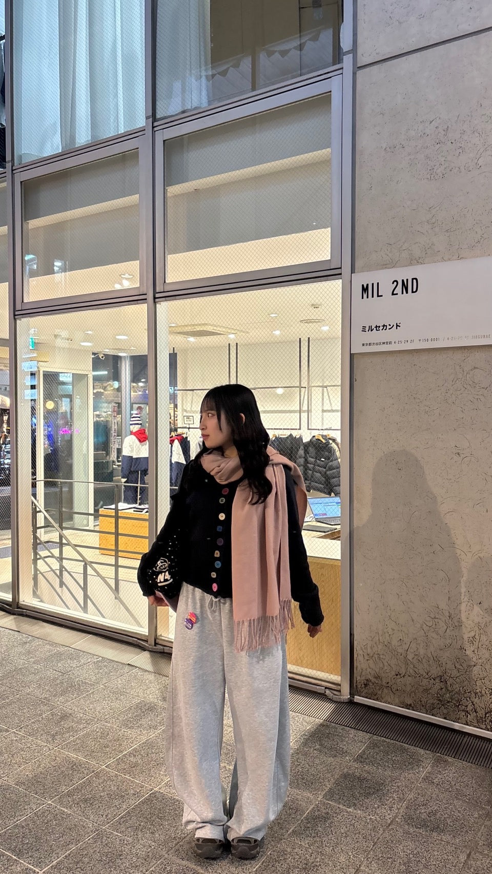 カラーボタン レトロニットカーデトップス PC008