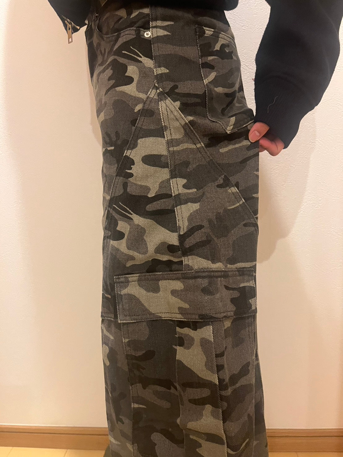 ヴィンテージカモワイドカーゴデニム IX-003