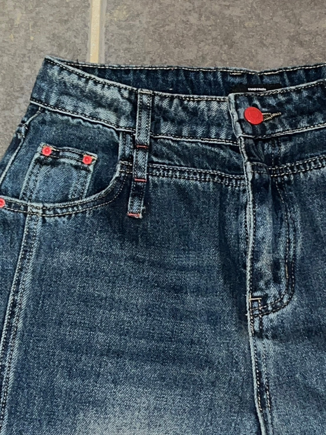 ヴィンテージウォッシュカーブワイドデニム IX-004