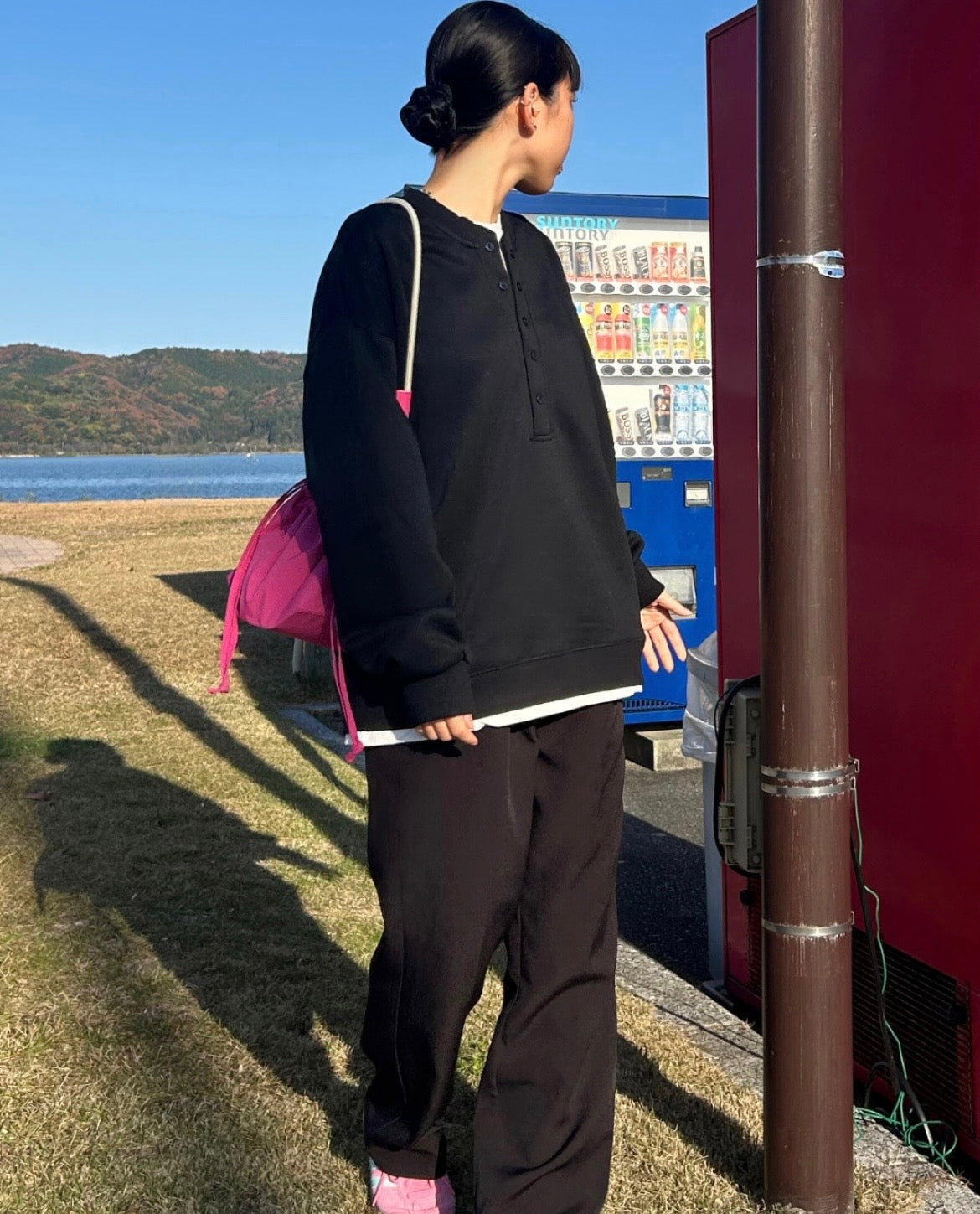 レイヤード風ヘンリーネックスウェット SZ-010