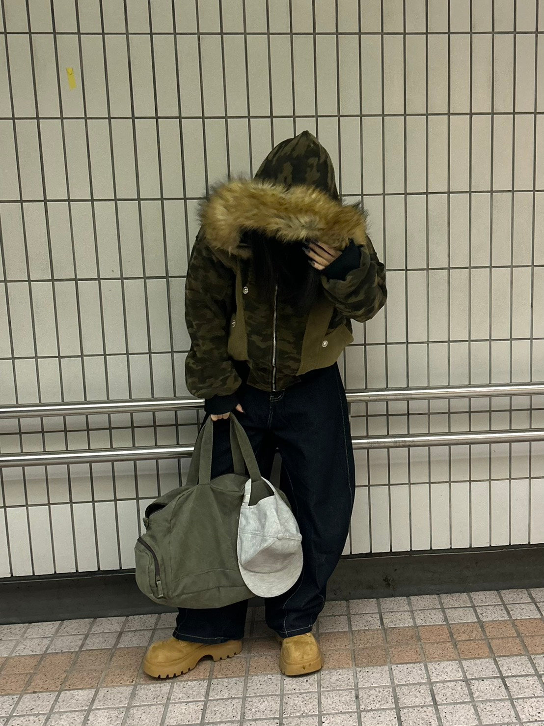 カモフラージュファー付きブルゾン MI-15