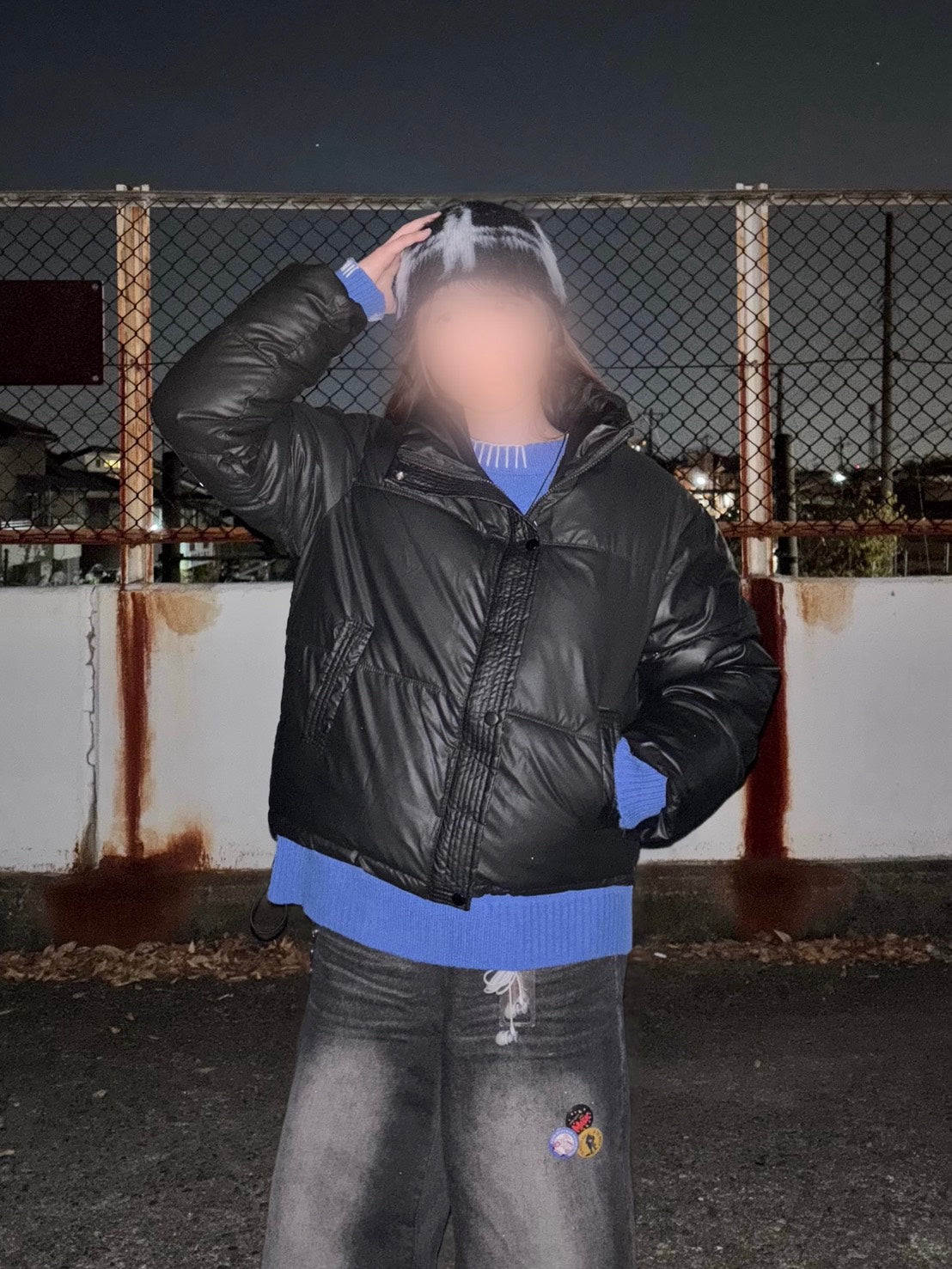 ハイネックPUショートメラードダウン風アウター EA-014