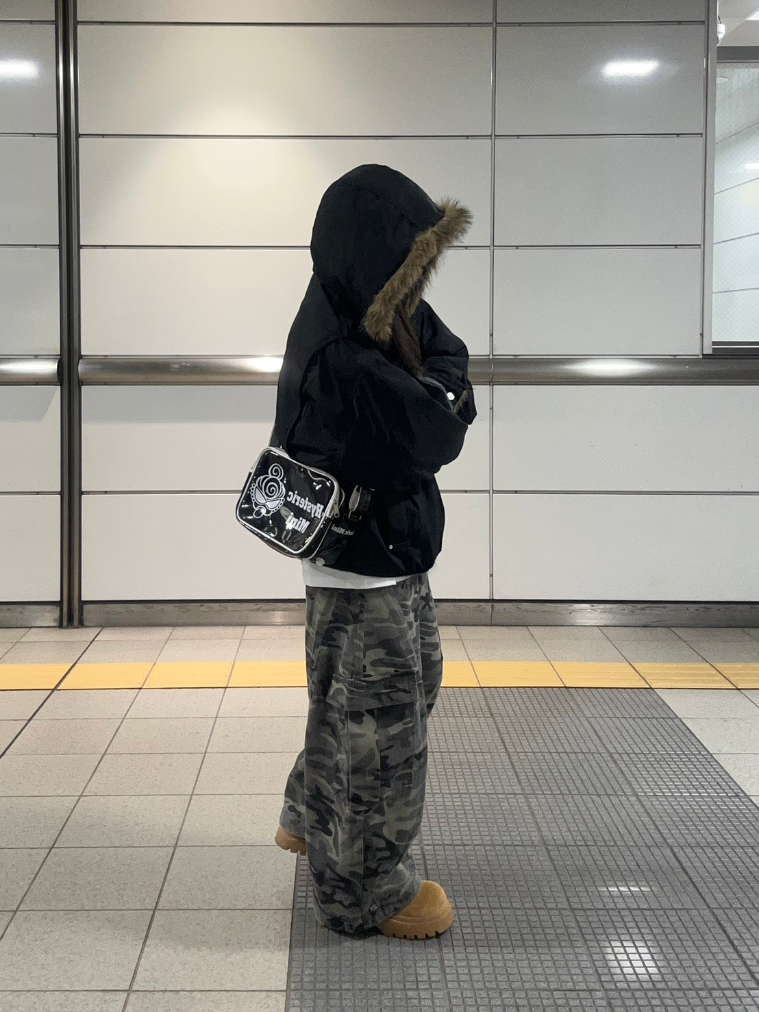 ファーフード付きアメリカンヴィンテージパデッドジャケット MI-037