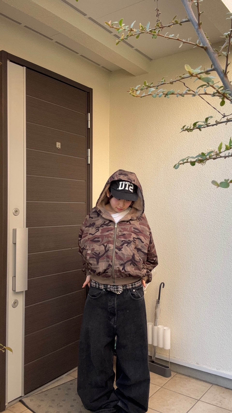 【両面】ボア迷彩フーディー PC-010