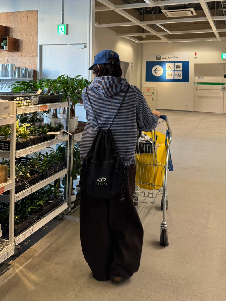 裏起毛ドローストリングワイドスウェットパンツ TH-003