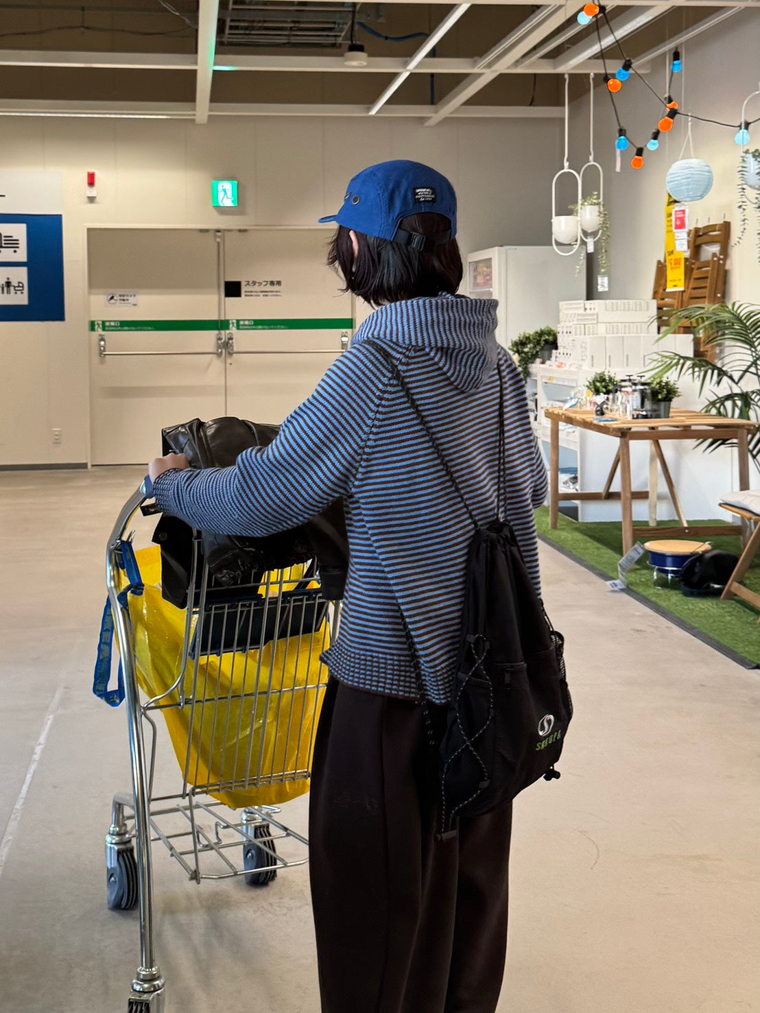 ダブルジップボーダーニットパーカー TH-004