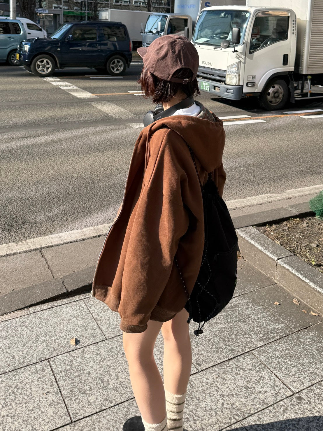 チェックアクセントルーズフーディ TH-005