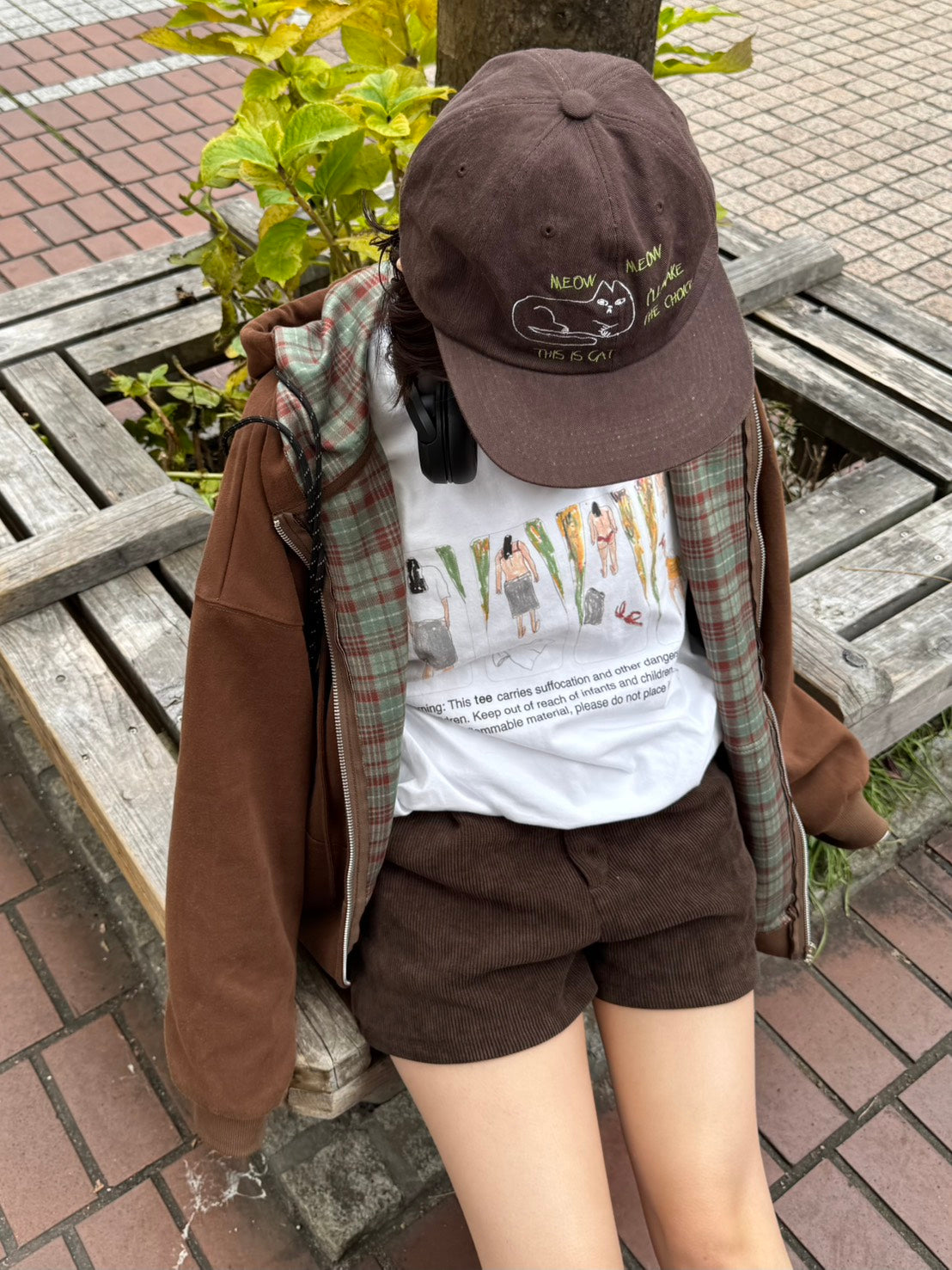 チェックアクセントルーズフーディ TH-005