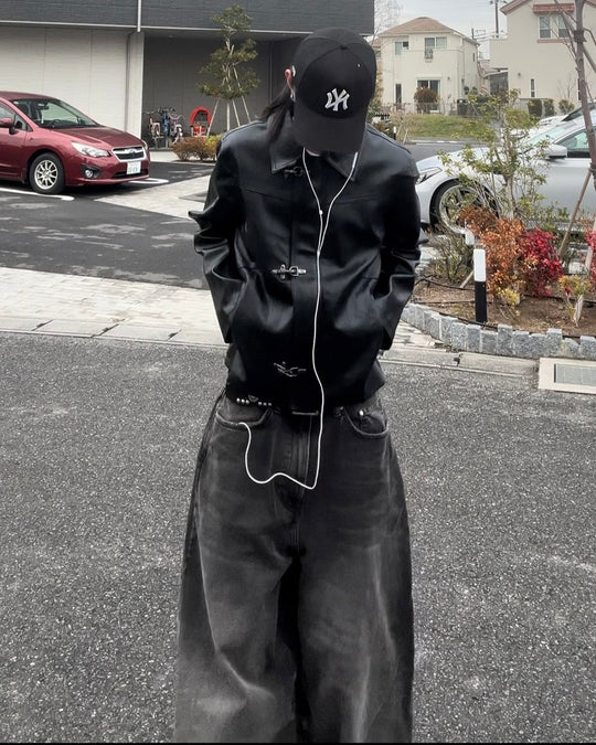 ヴィンテージモーターサイクルPUレザージャケット RYU-002