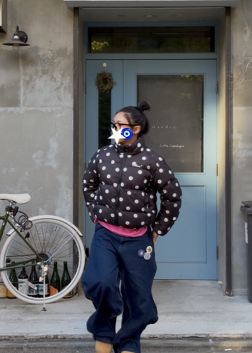 ドッド柄中綿ジャケット TR-009