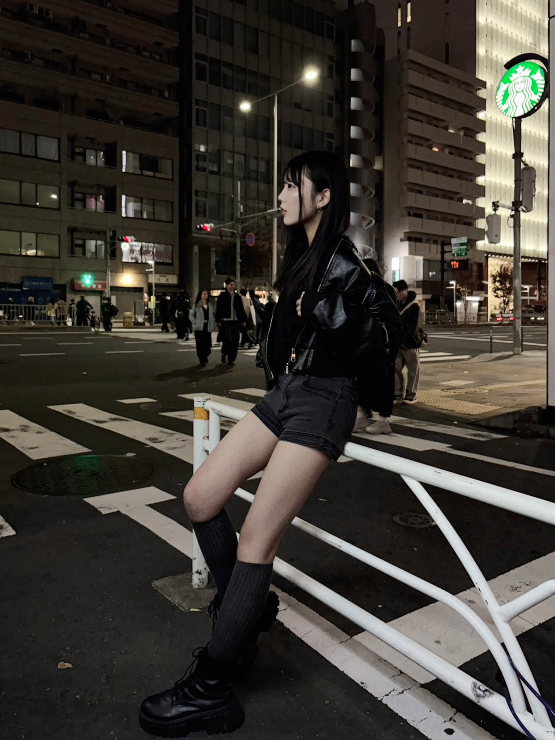 フード着脱式PUフライトショートジャケット LO-005