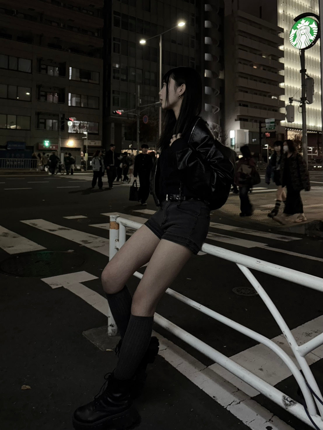 フード着脱式PUフライトショートジャケット LO-005