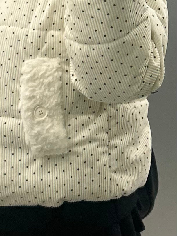 ドット柄ショートボリュームパデッドジャケット MI-038