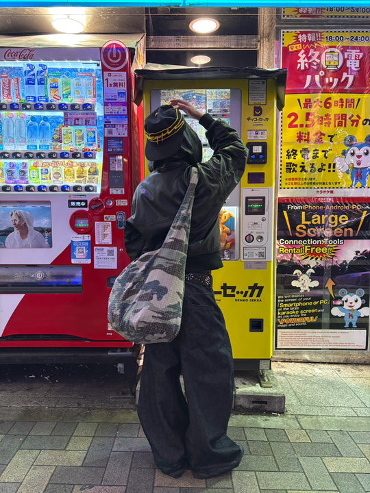 ヴィンテージカモキャンバスワンショルダーバッグ MEN-012