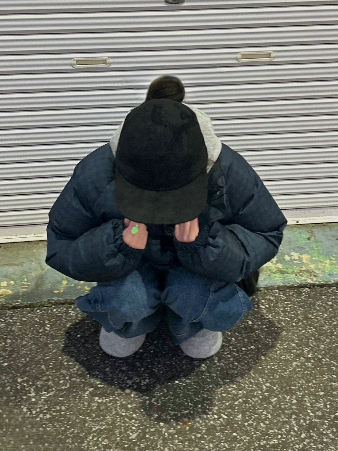 グリーンチェック ショートパデッドジャケット MI-041