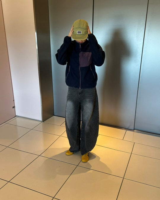 アウトドアミックス 配色切替 フリース スタンドカラージャケット CA-003