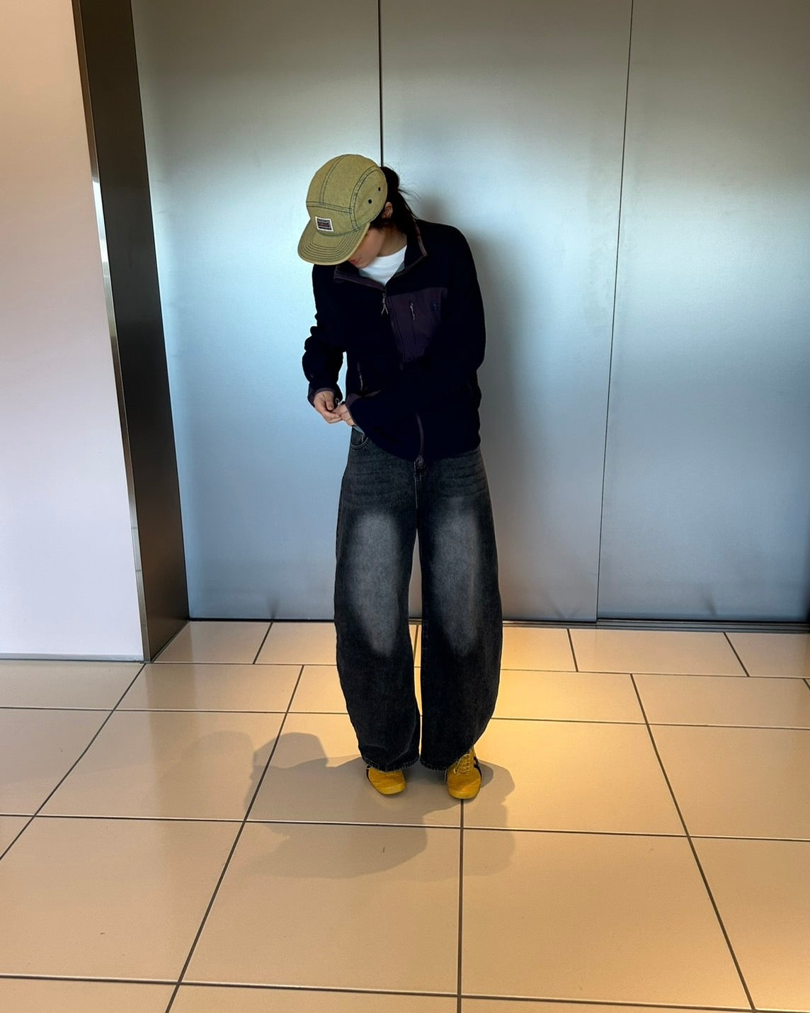 アウトドアミックス 配色切替 フリース スタンドカラージャケット CA-003