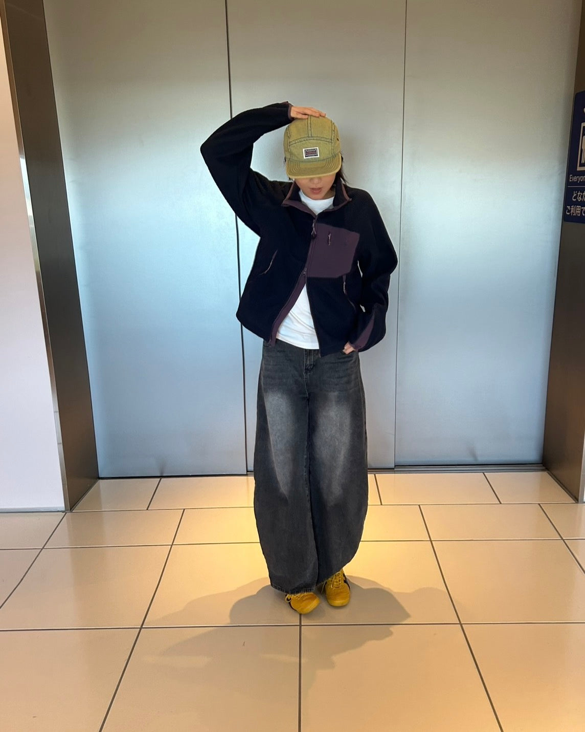 アウトドアミックス 配色切替 フリース スタンドカラージャケット CA-003