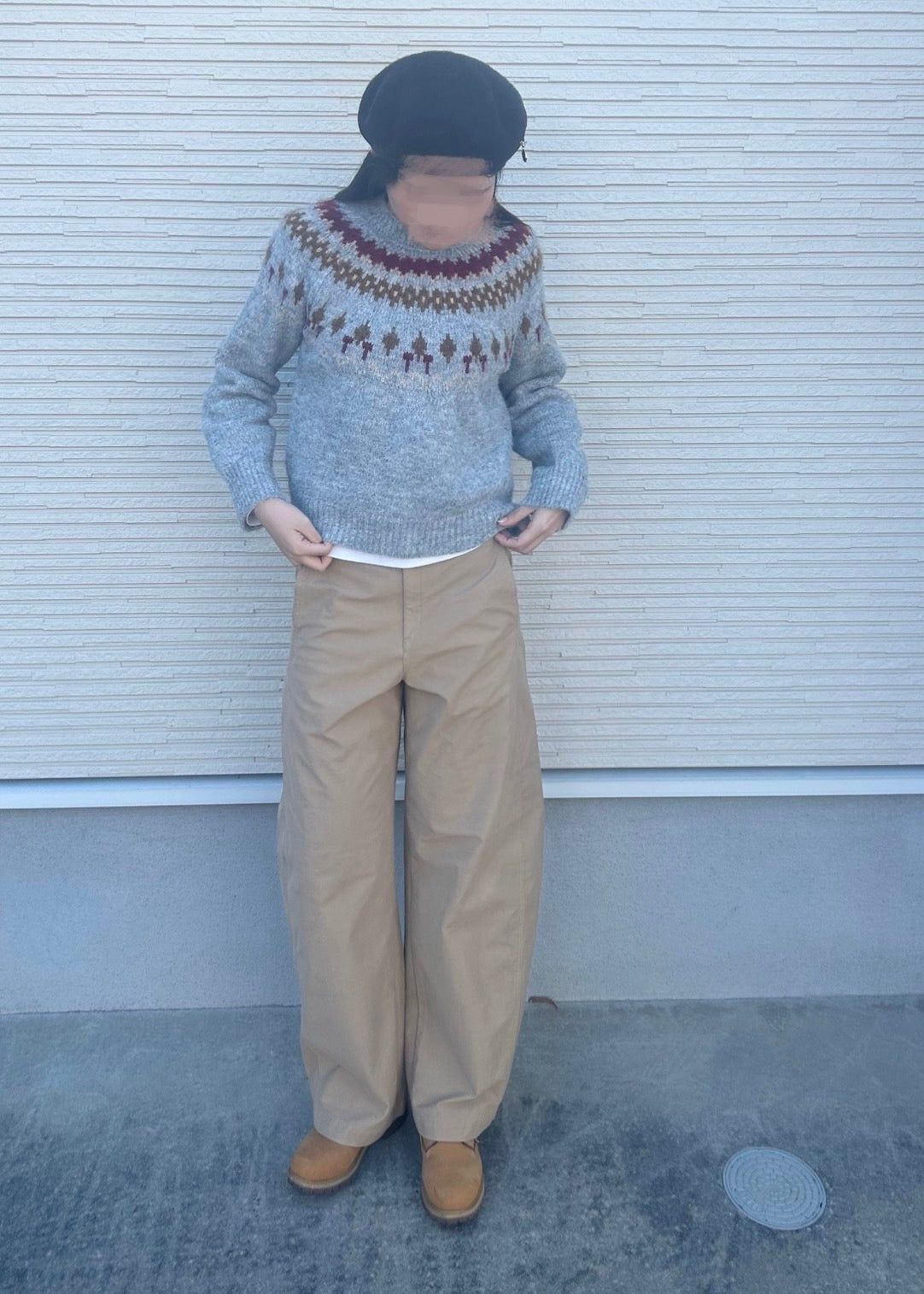 ノルディック柄ニット CA-004