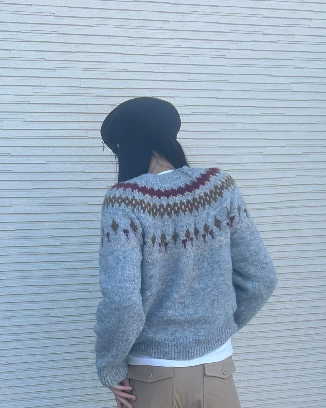 ノルディック柄ニット CA-004