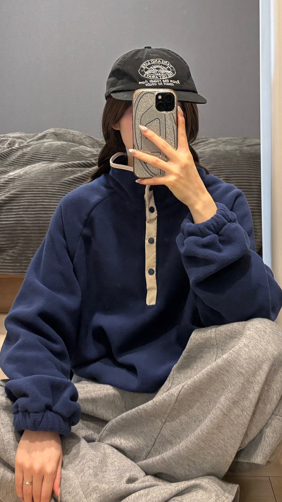 ハーフボタンフリースプルオーバー SCK-039