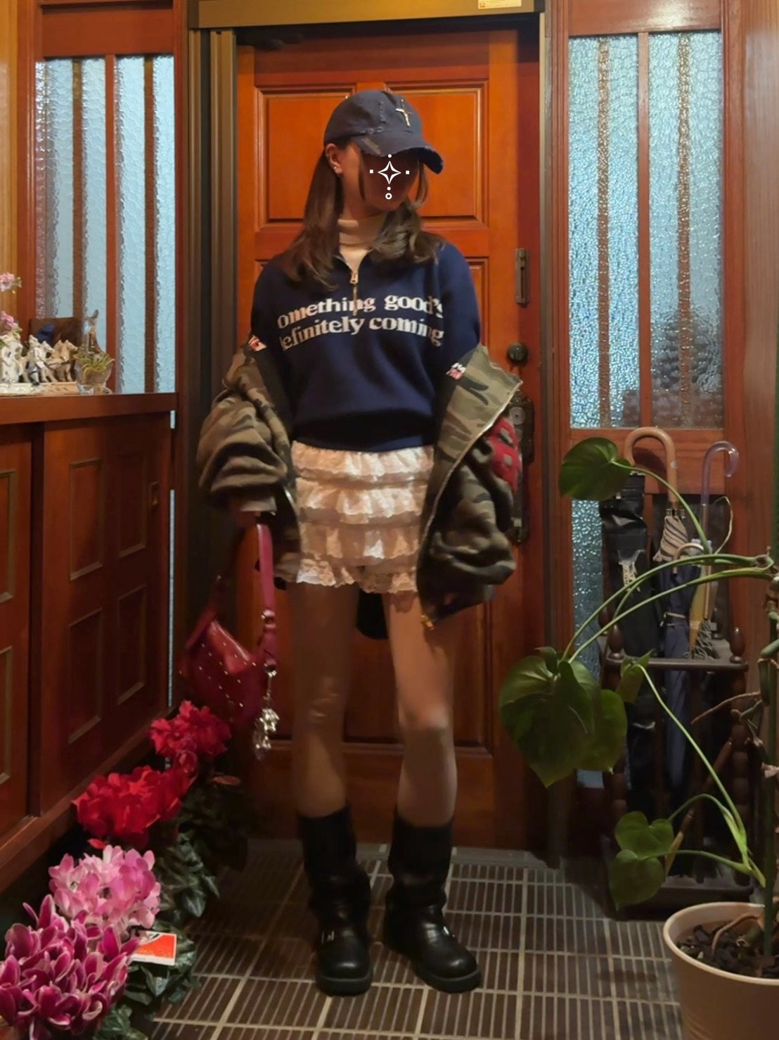 ナンバー入り迷彩フーディ KN006