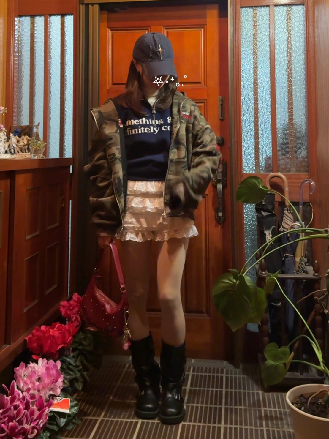 ナンバー入り迷彩フーディ KN006