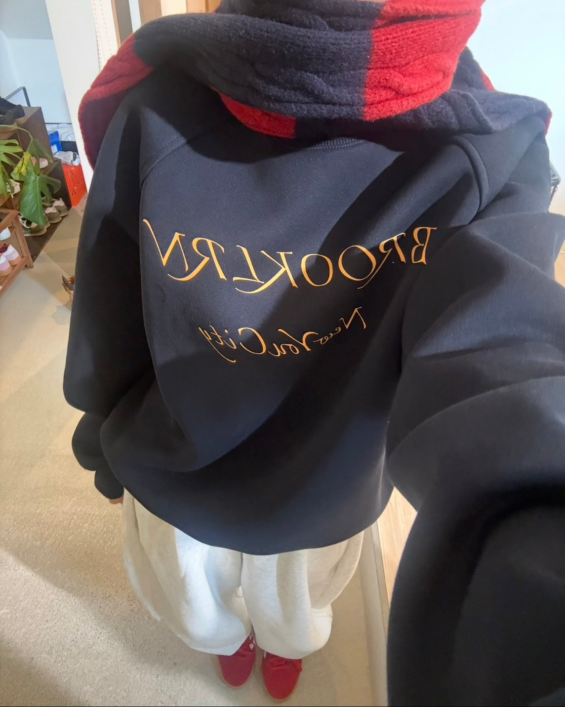 BROOKLYN レタリング ラグラン クルーネックスウェット IRH-004