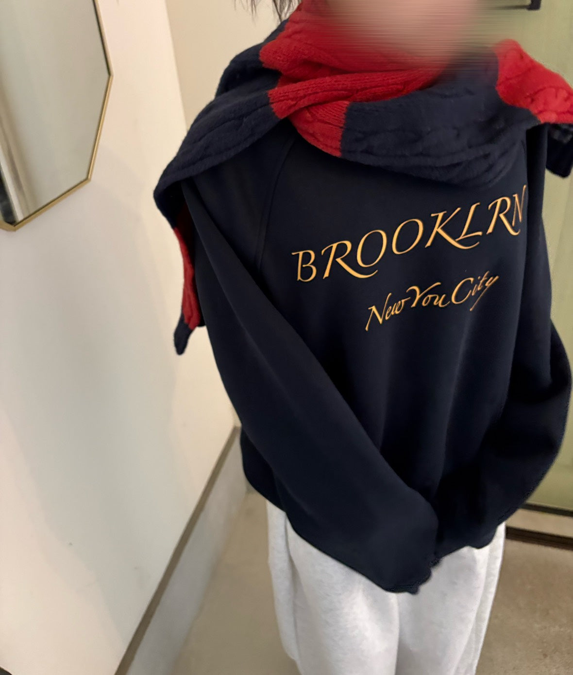 BROOKLYN レタリング ラグラン クルーネックスウェット IRH-004