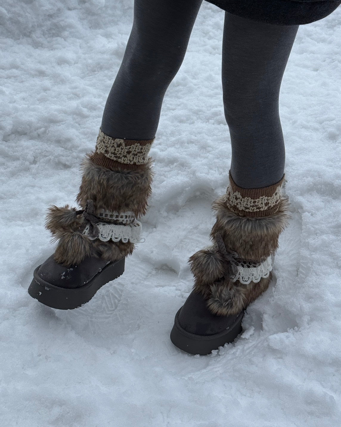 フェアアイルファー プラットフォームスノーブーツ TH-008